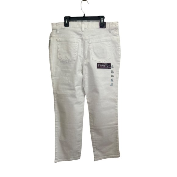 Gloria Vanderbilt, White, Amanda, Classic Fit, Tapered Leg Jeans, Size 12S - Picture 2 of 7